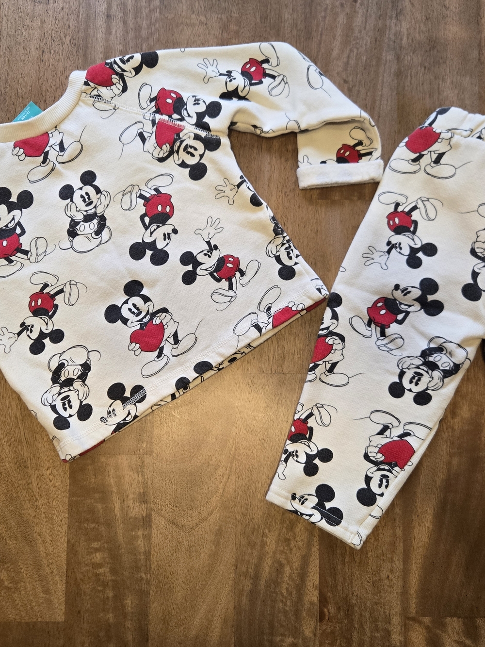Disney Cream and Red Mickey Mouse Outfit Set - Picture 2 of 3